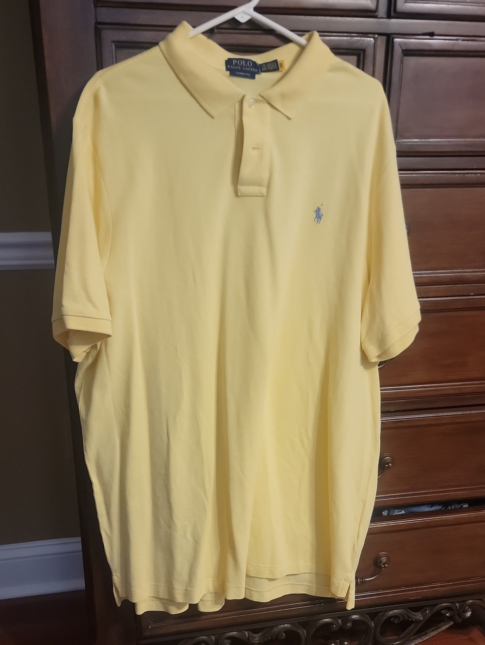 Polo by Ralph Lauren Soft Yellow Men’s Polo with Embroidered Pony